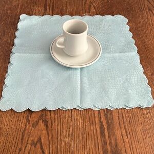 Vintage 4pcs Teal color Table cover